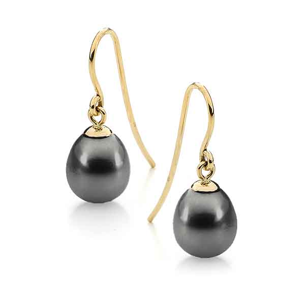9ct Yellow Gold Moonlight Pearl Earrings