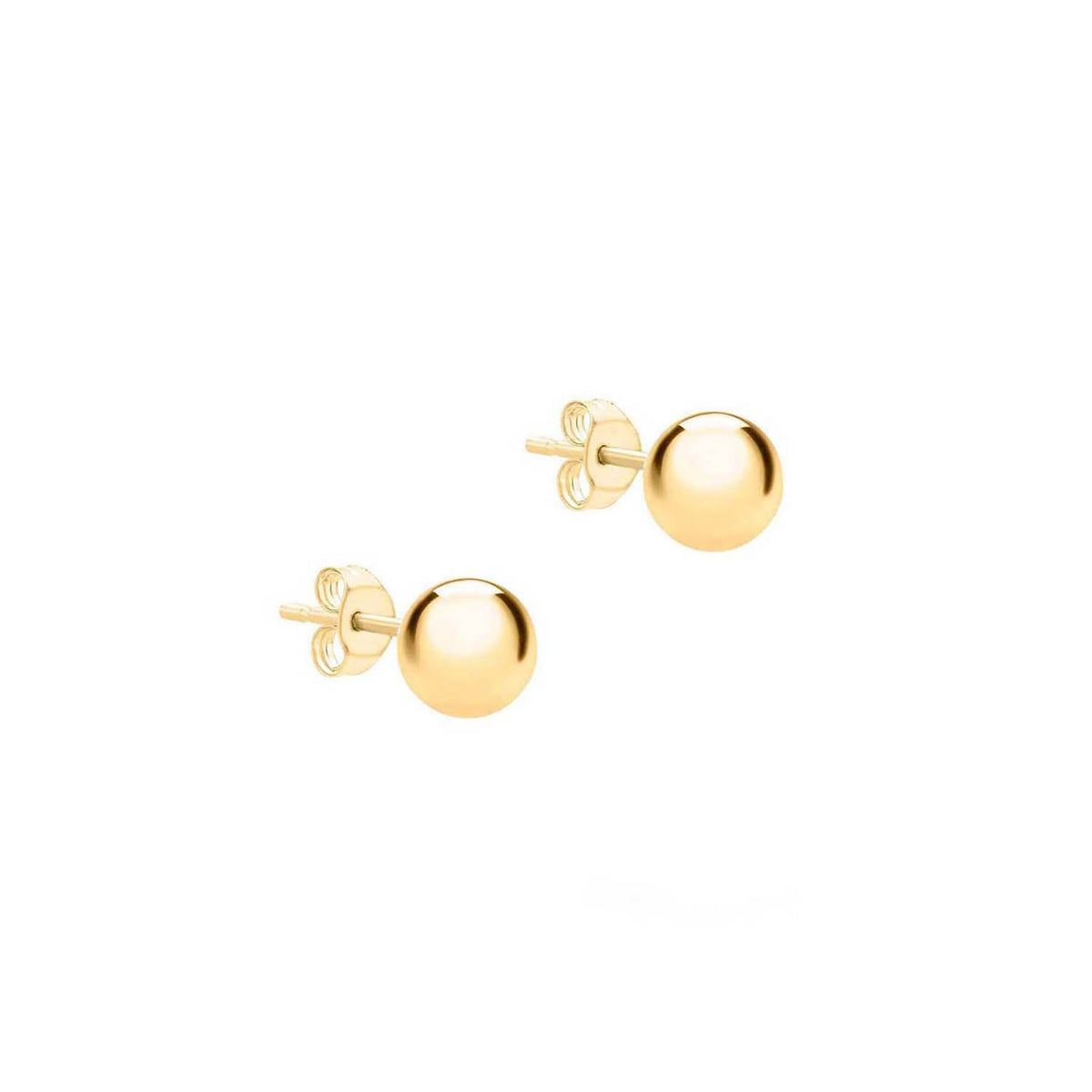 9ct Yellow Gold 5mm Ball Stud Earrings