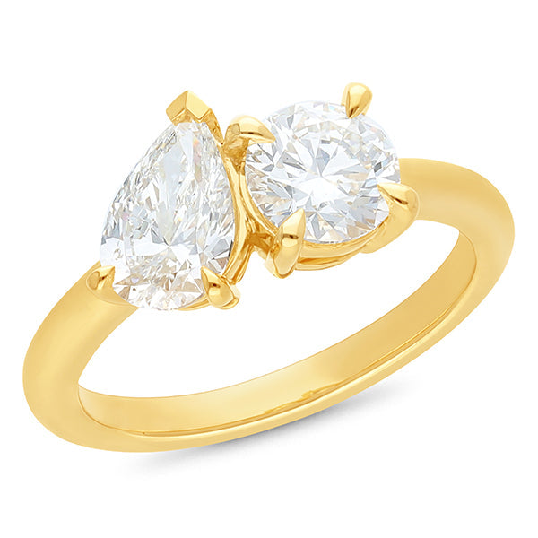 18ct Yellow Gold Lab Grown Diamond Ring