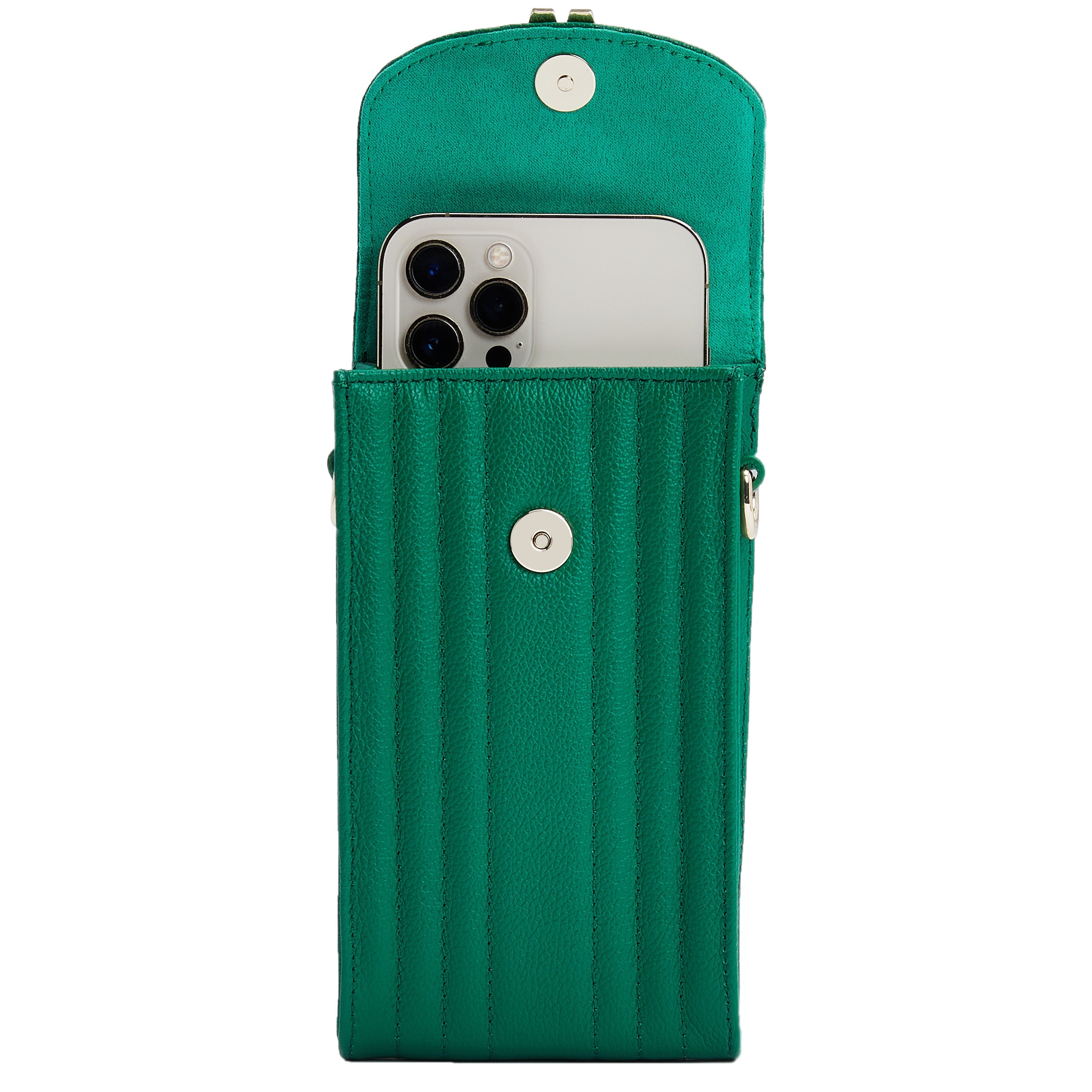 Wolf Mimi Phone Case with Wristlet & Lanyard Green