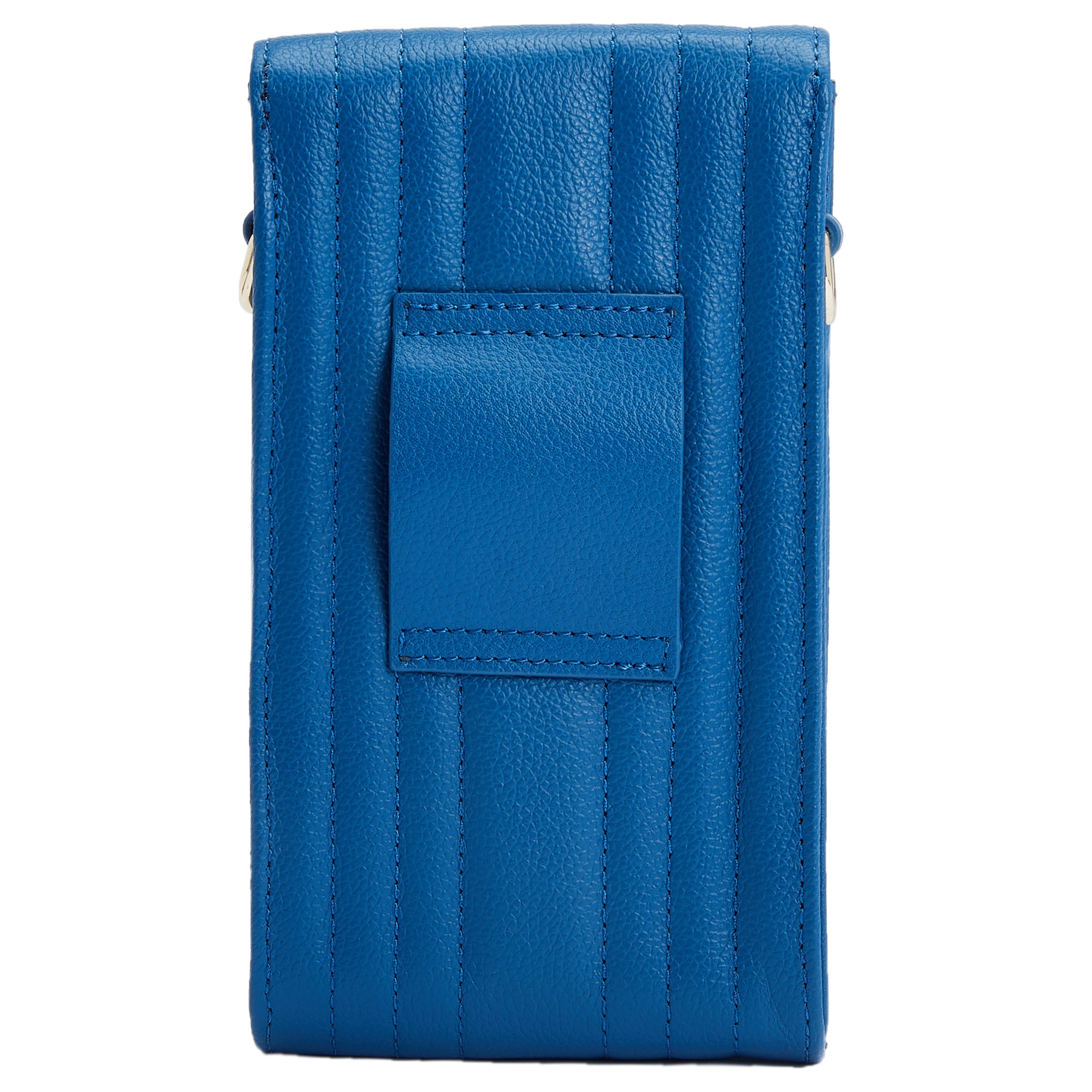 Wolf Mimi Phone Case with Wristlet & Lanyard Blue