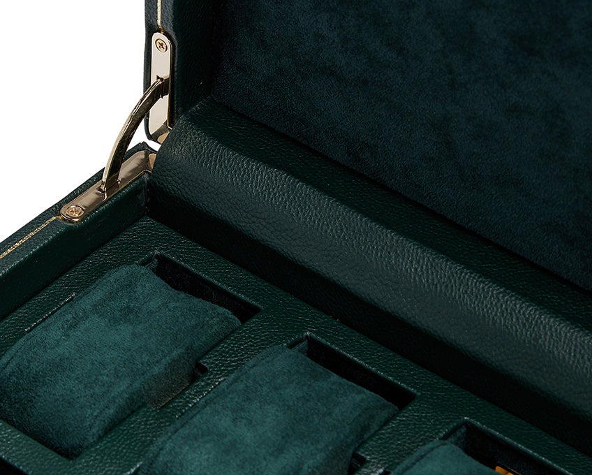 Wolf British Racing 15 Piece Watch Box Green