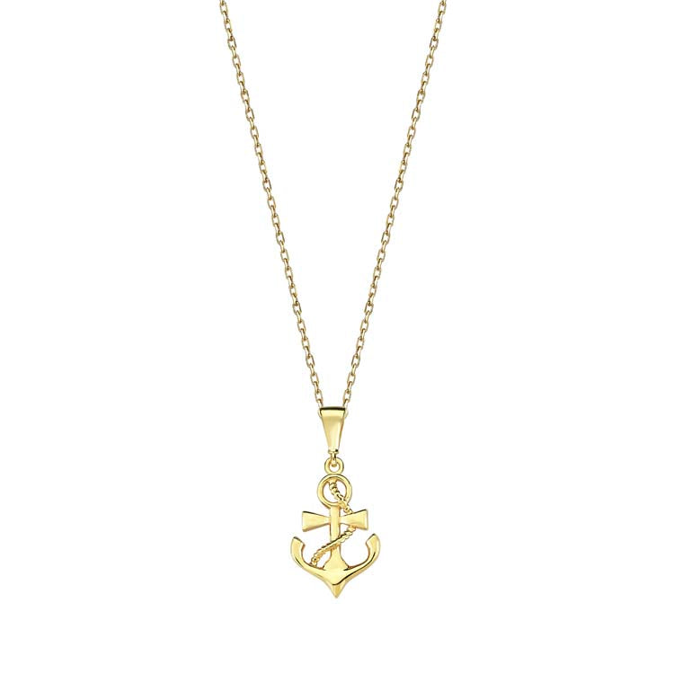 9ct Yellow Gold Faith Love Hope Necklace 40-45cm