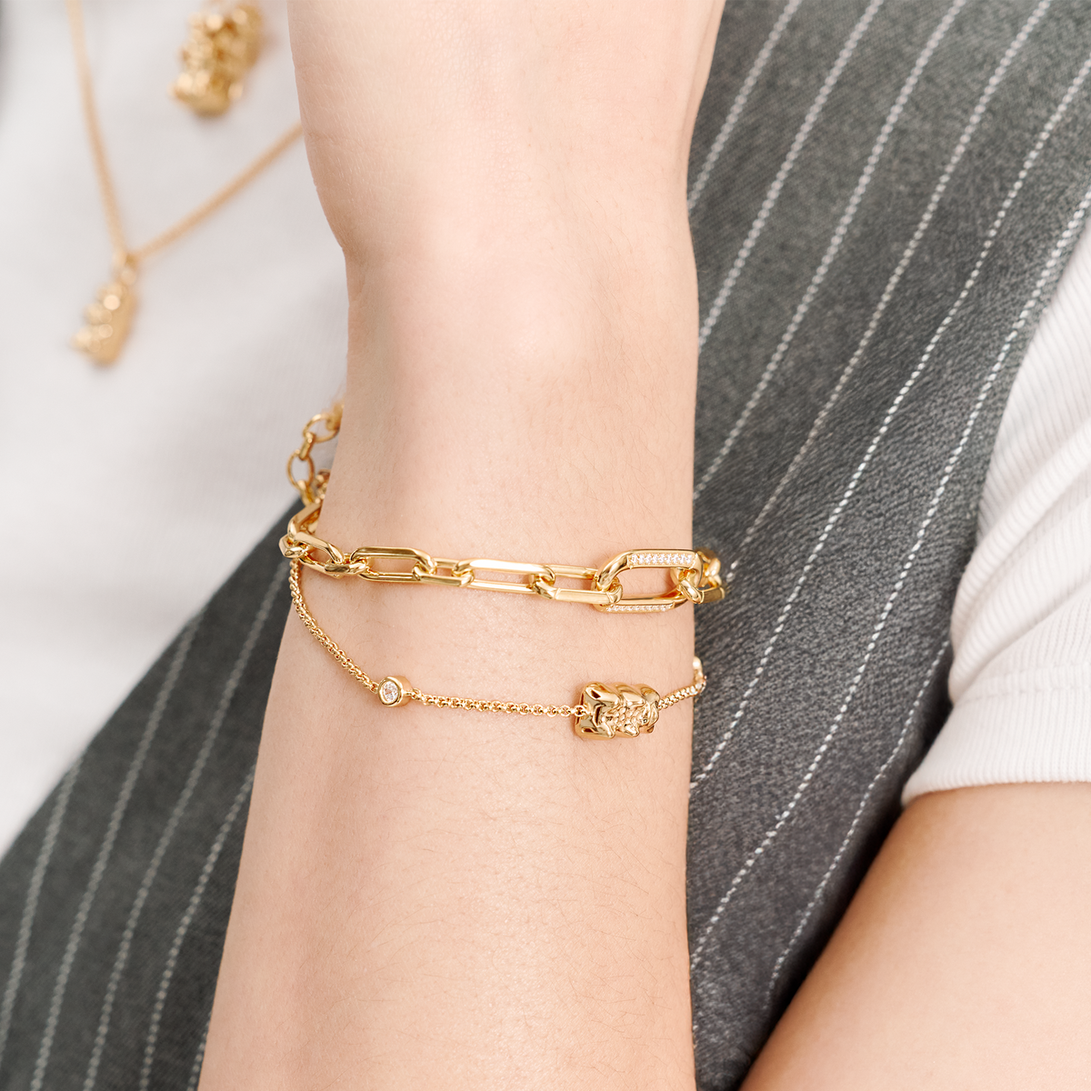 THOMAS SABO Bracelet with Gold HARIBO goldbear and zirconia