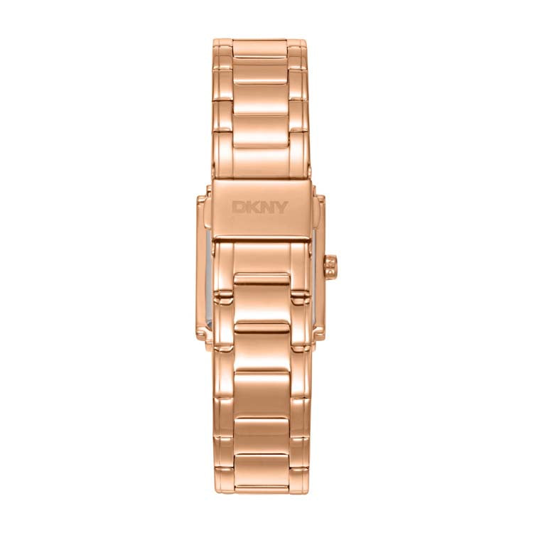 DKNY Logo Rose Gold Stainless Steel 23x30mm Watch