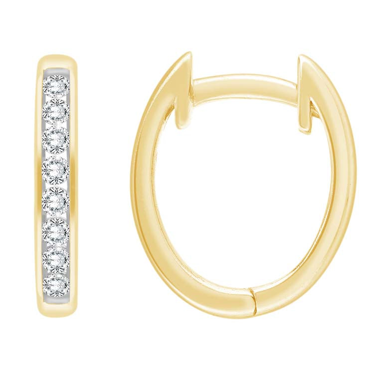 0.50ct Diamond Huggie Earrings in 9ct Yellow Gold