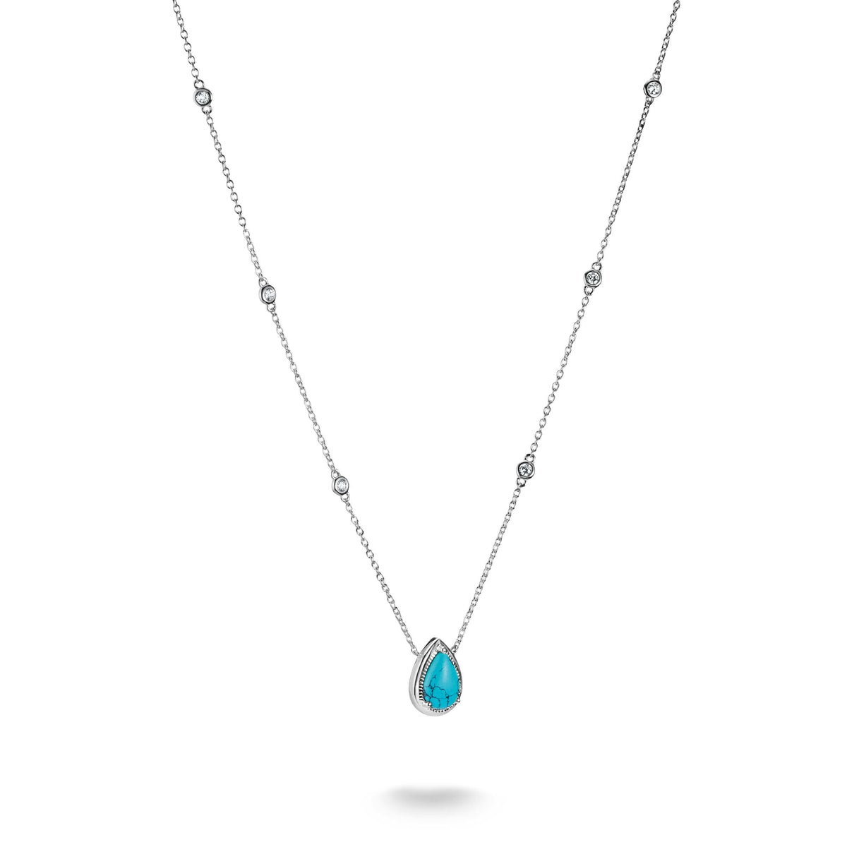 THOMAS SABO Necklace with Turquoise Teardrop Stone