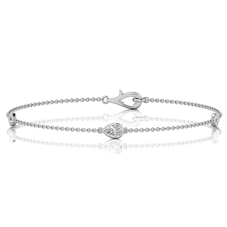 0.33ct Lab Grown Diamond Bracelet in 9ct White Gold