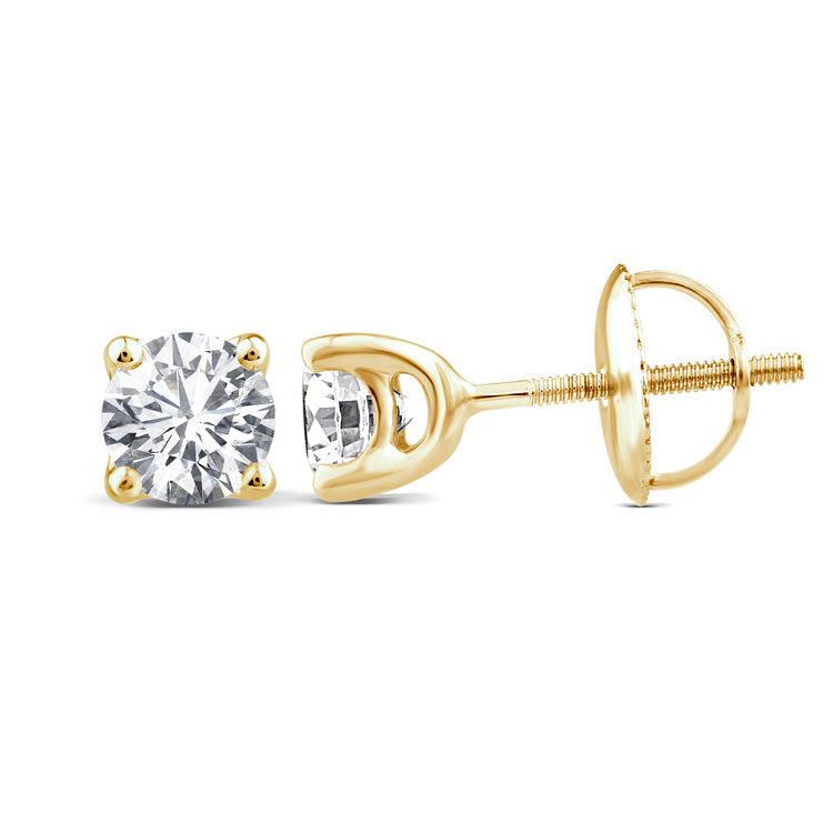 2.00ct Lab Grown Diamond Earrings in 9ct Yellow Gold