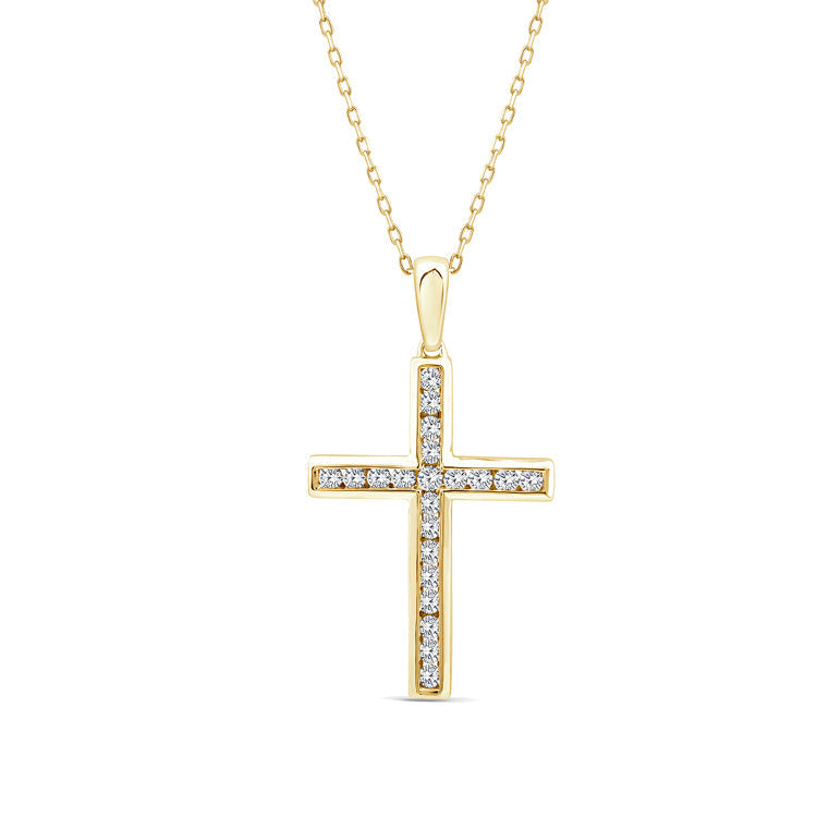 0.50ct Lab Grown Diamond Necklace in 9ct Yellow Gold