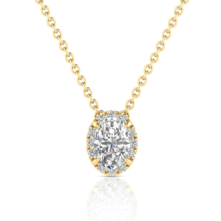 0.55ct Lab Grown Diamond Necklace in 9ct Yellow Gold