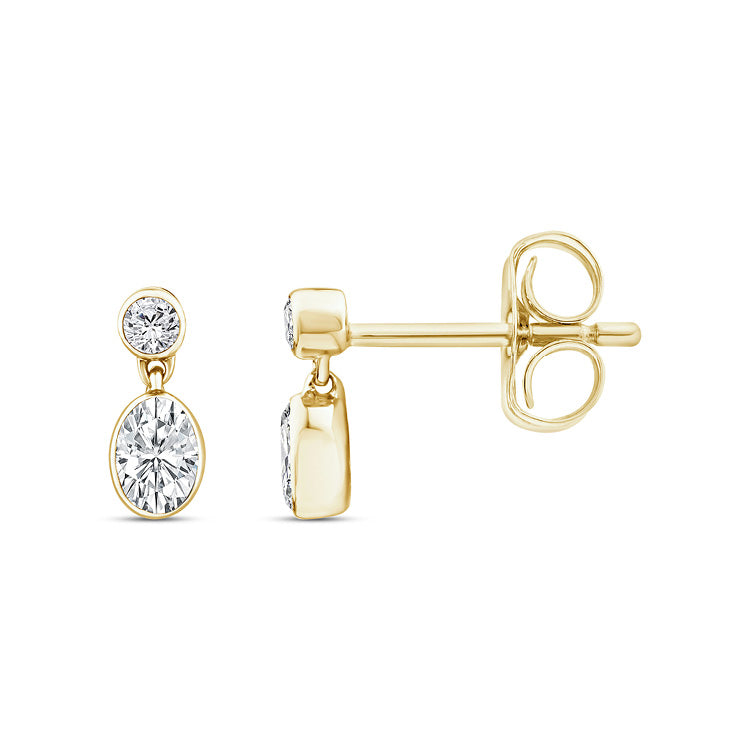 0.33ct Lab Grown Diamond Earrings in 9ct Yellow Gold