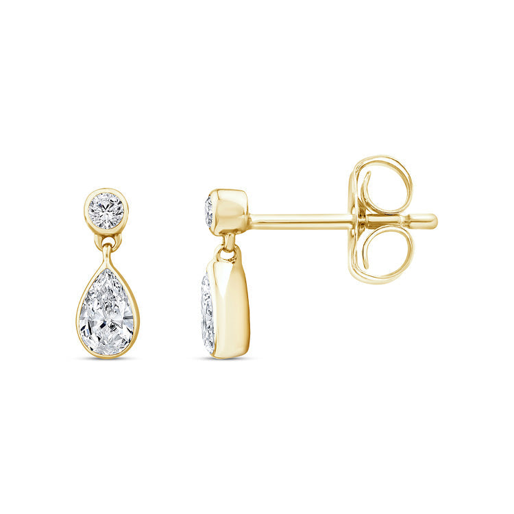 0.33ct Lab Grown Diamond Earrings in 9ct Yellow Gold