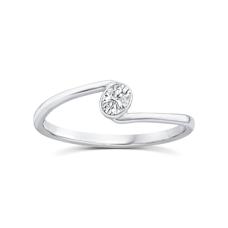 0.15ct Lab Grown Diamond Ring in 9ct White Gold