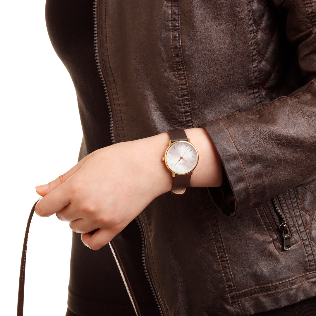 Mondaine Doppio Brown Leather 33mm Watch - MLE.33110.LGV