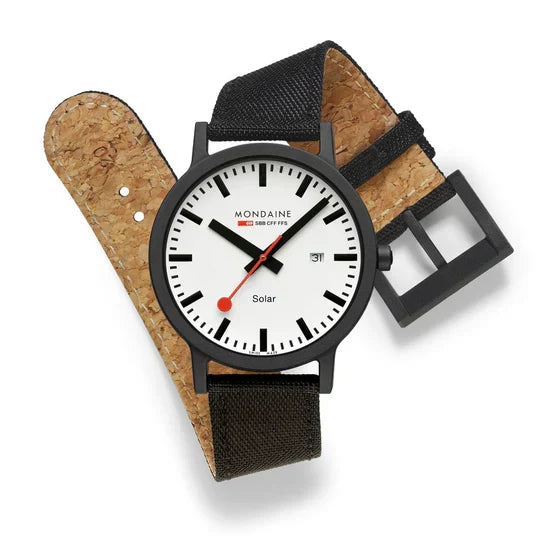 Mondaine Essence Solar Black 41mm Watch - MS1.41910.LB