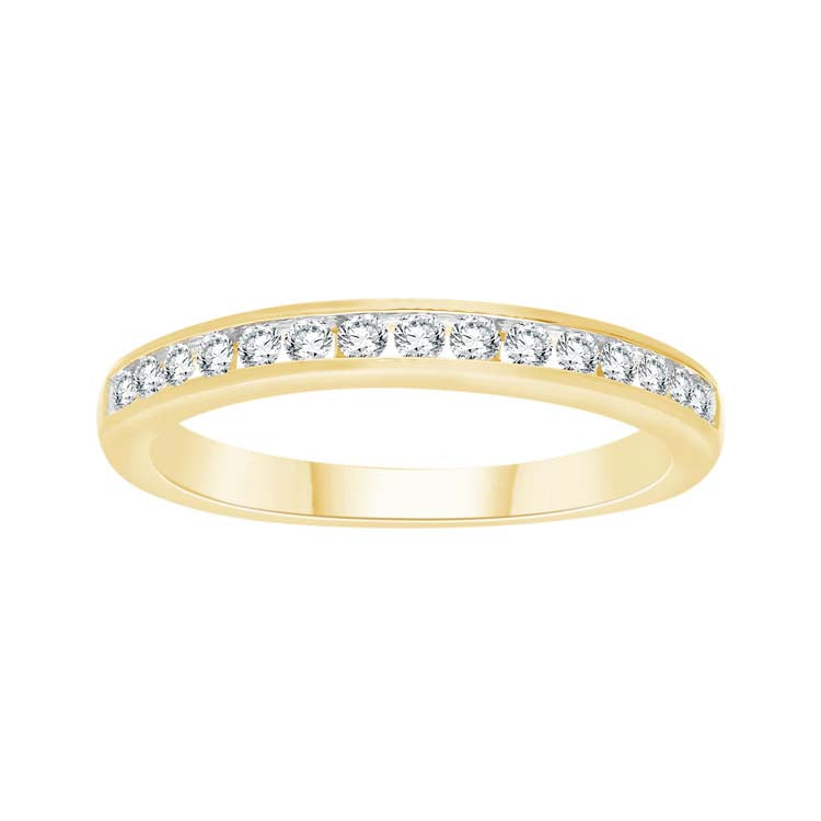 0.25ct Diamond Channel Set Band in 9ct Yellow Gold