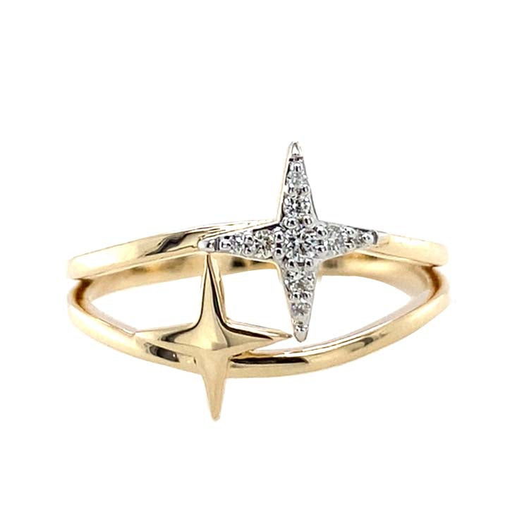 Diamond Ring with 0.06ct Diamond in 9ct Yellow Gold