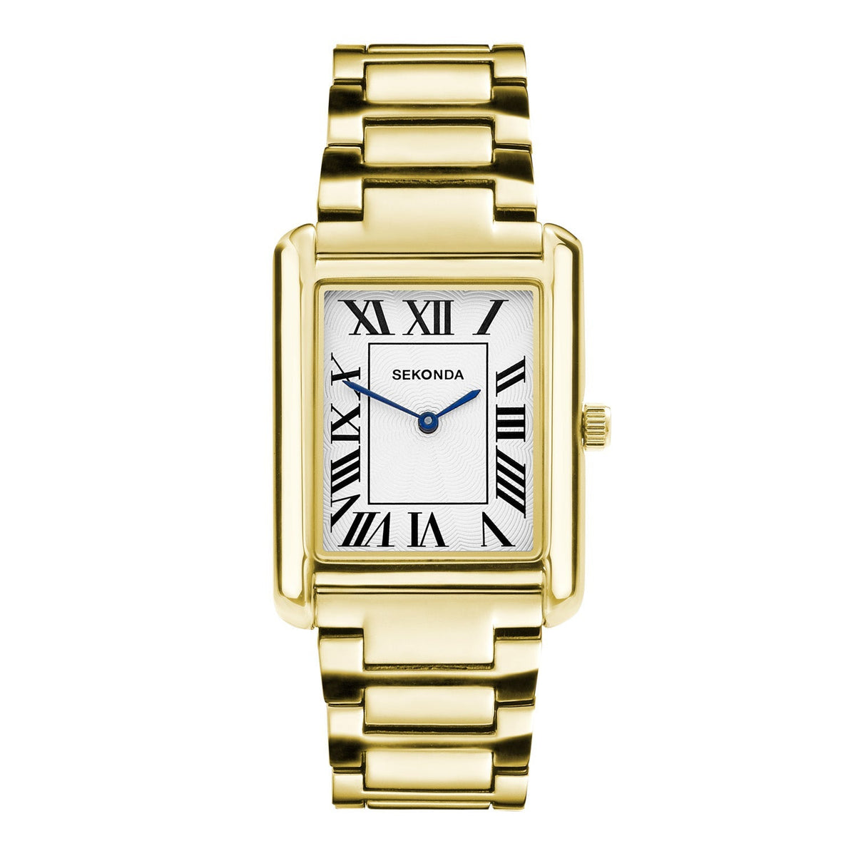 Sekonda Mens Clement Guilloche Dial Iron Plated Bracelet 28x37mm Watch