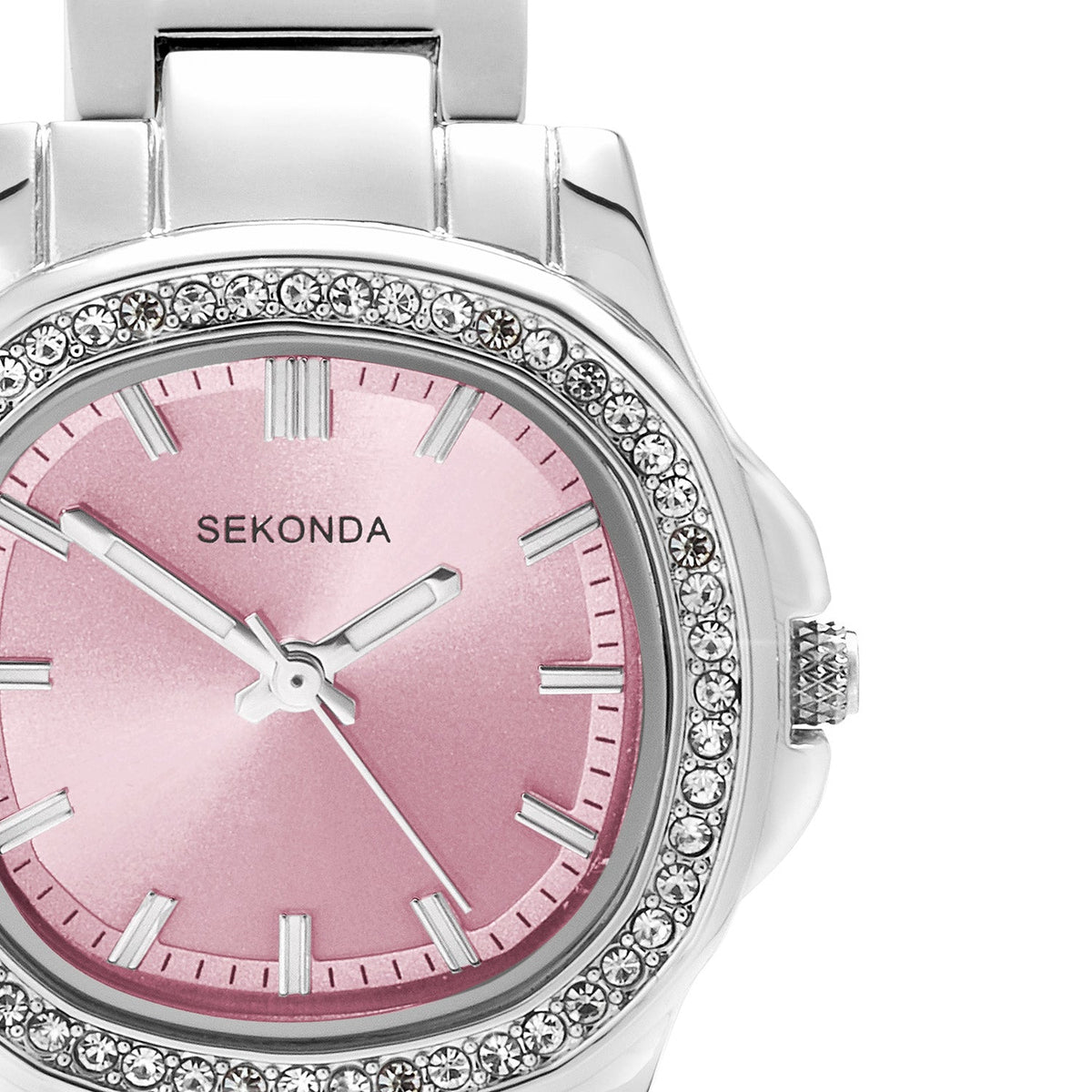 Sekonda Womens Octaire Pink Dial Stainless Steel Bracelet 30mm Watch