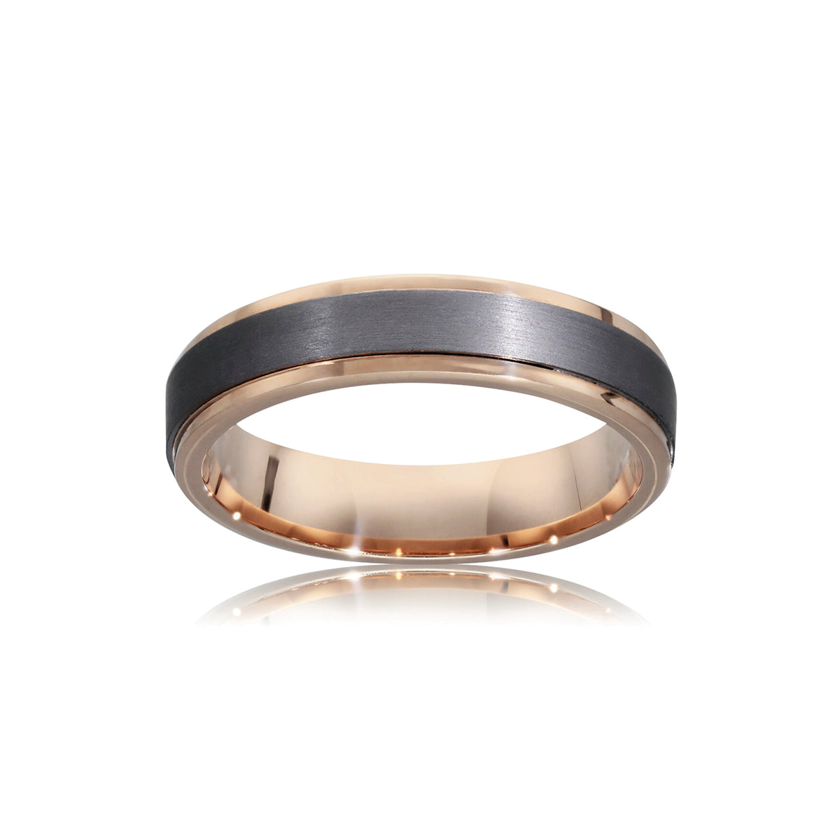 9ct Rose Gold and Tantalum Ring