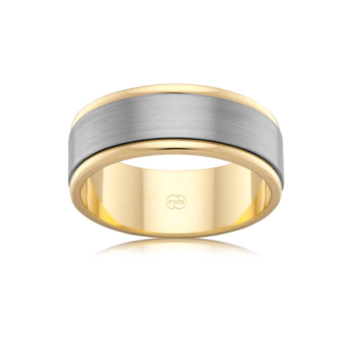 9ct Yellow Gold and Titanium Ring