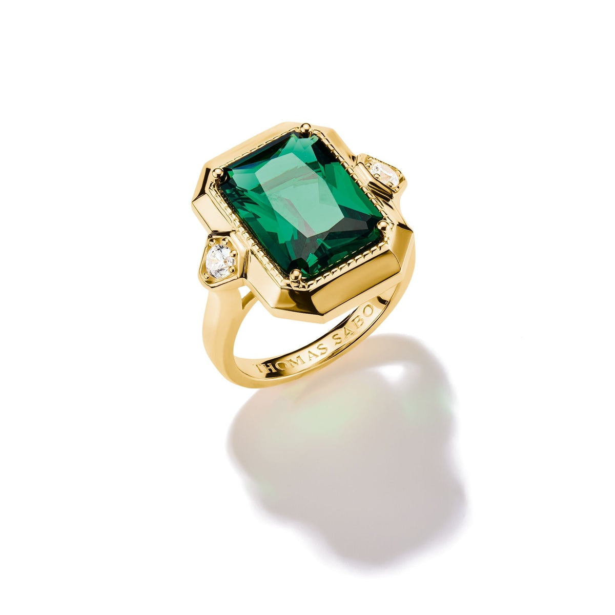 THOMAS SABO Ring with Green Zirconia Stone
