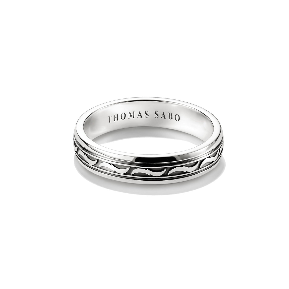 THOMAS SABO Band Ring with Engraved Pattern