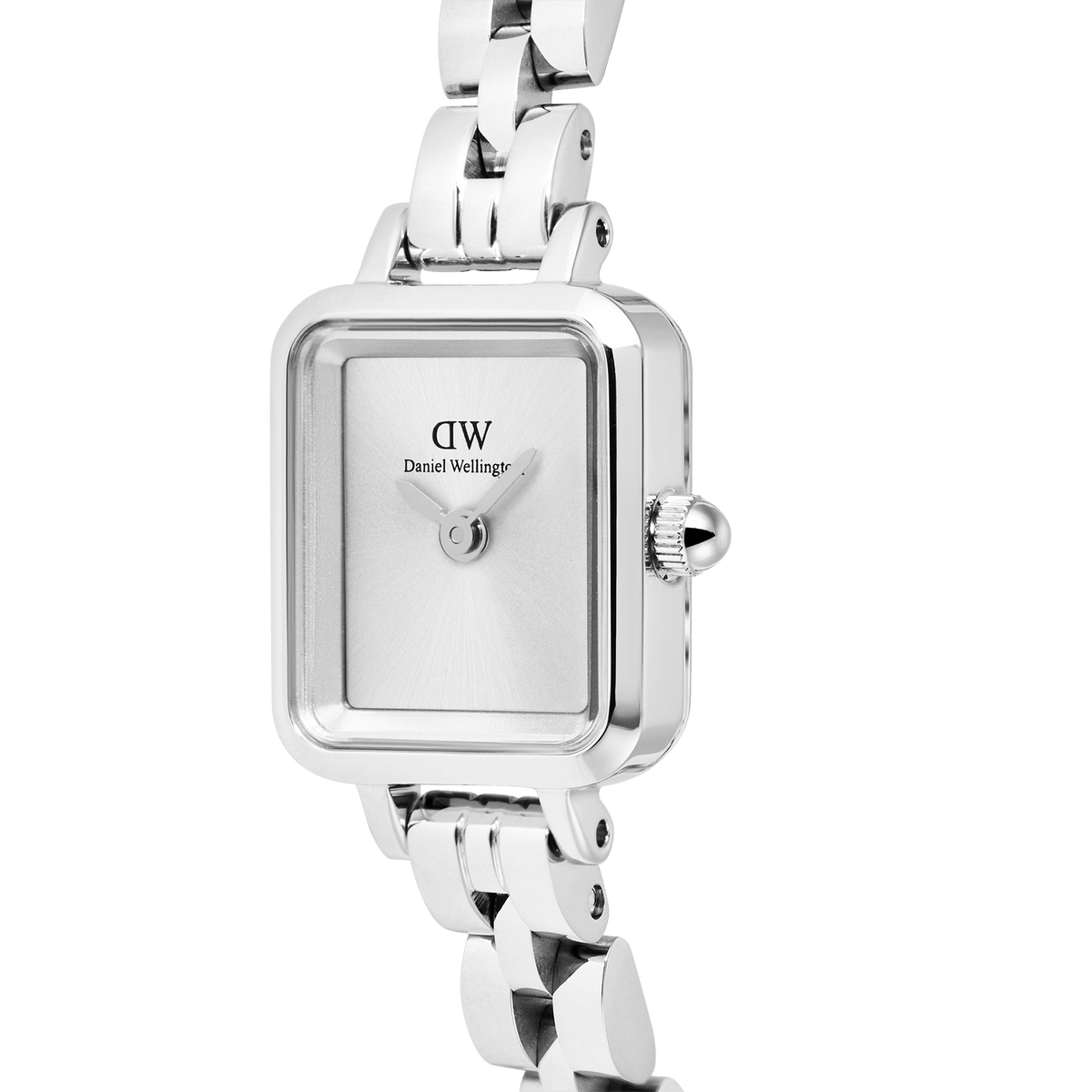 Daniel Wellington Quadro Mini Arch 3-link White Sunray Silver