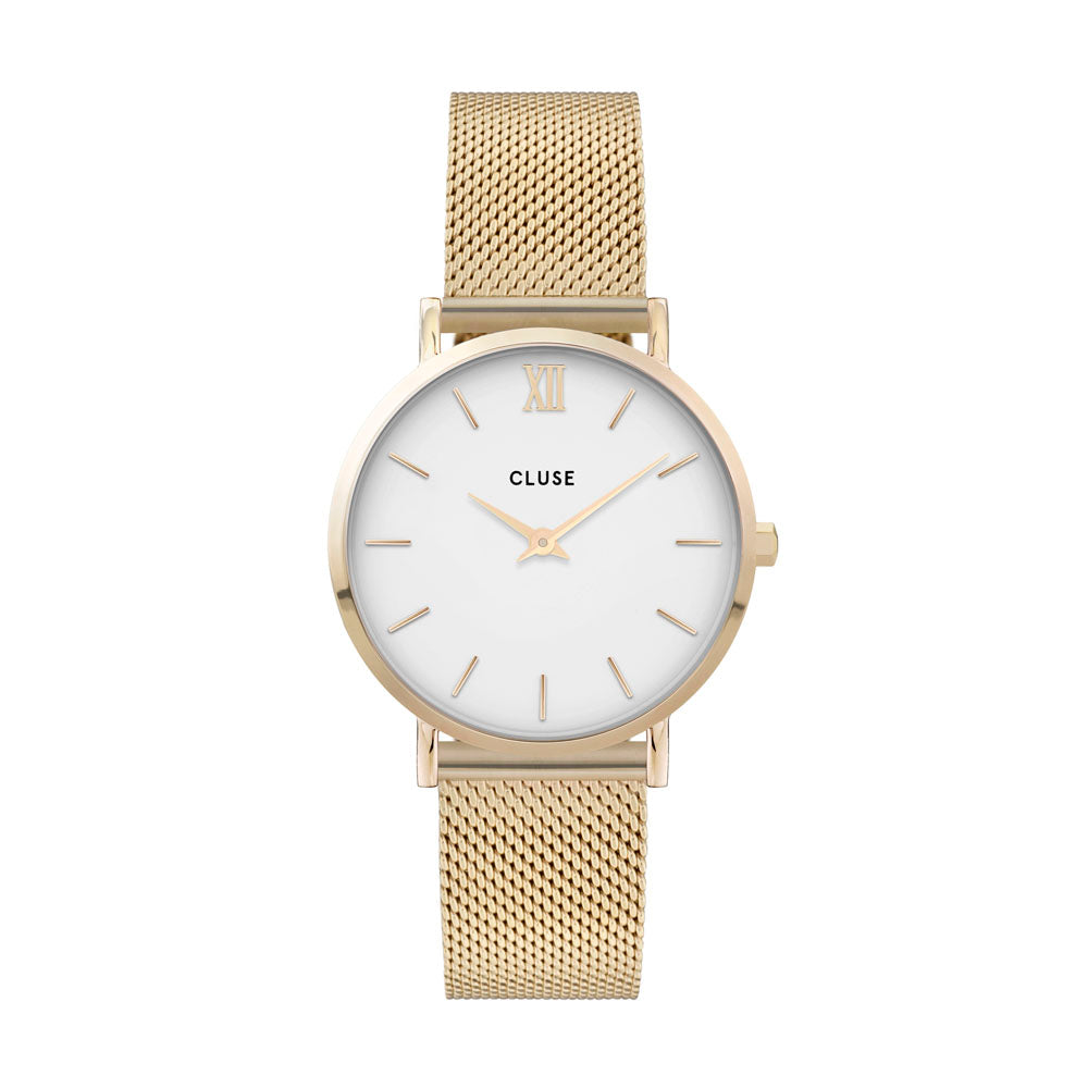 CLUSE Minuit Mesh Gold/White CW0101203007