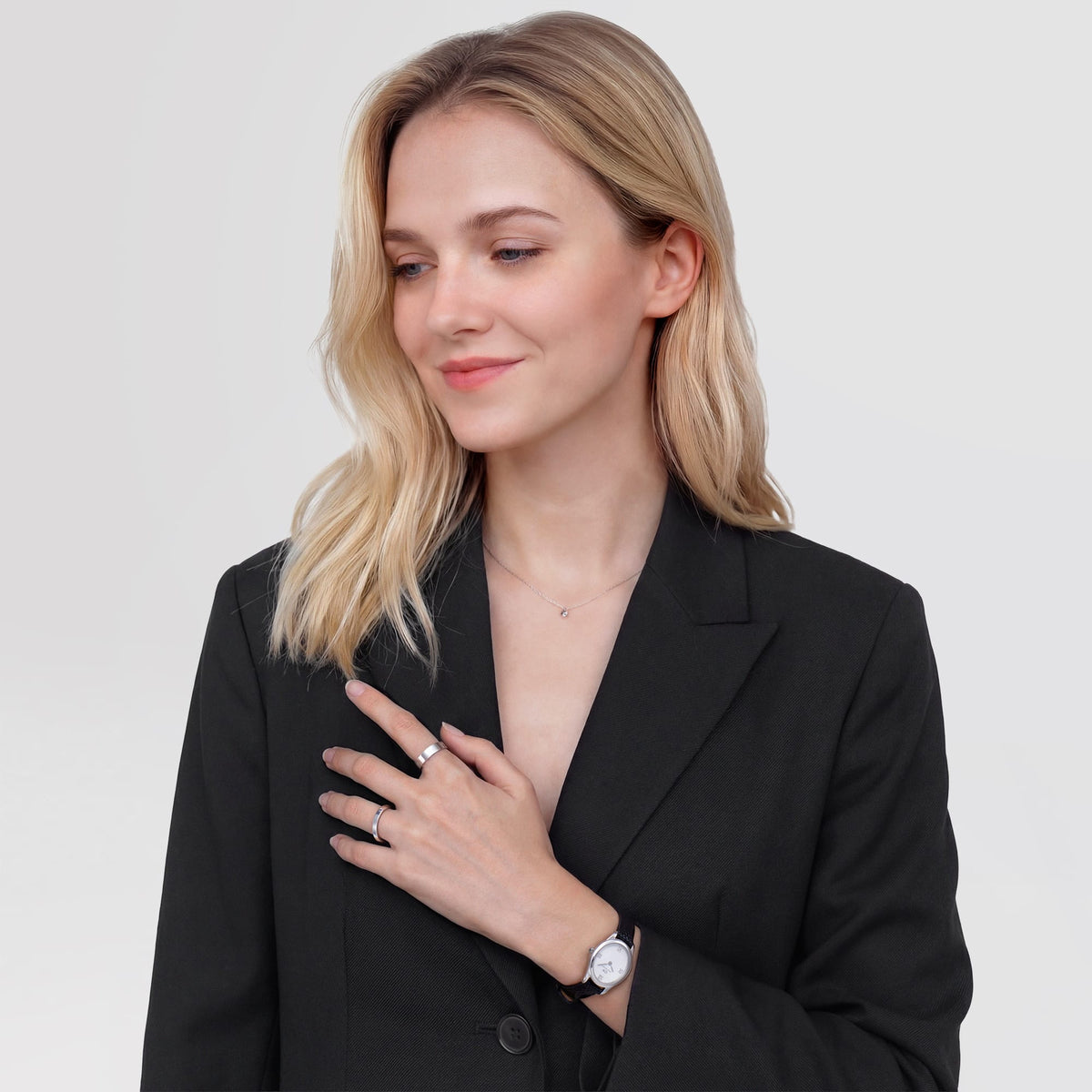 Daniel Wellington Ophelia Mini Black Lizard White Guilloché Silver