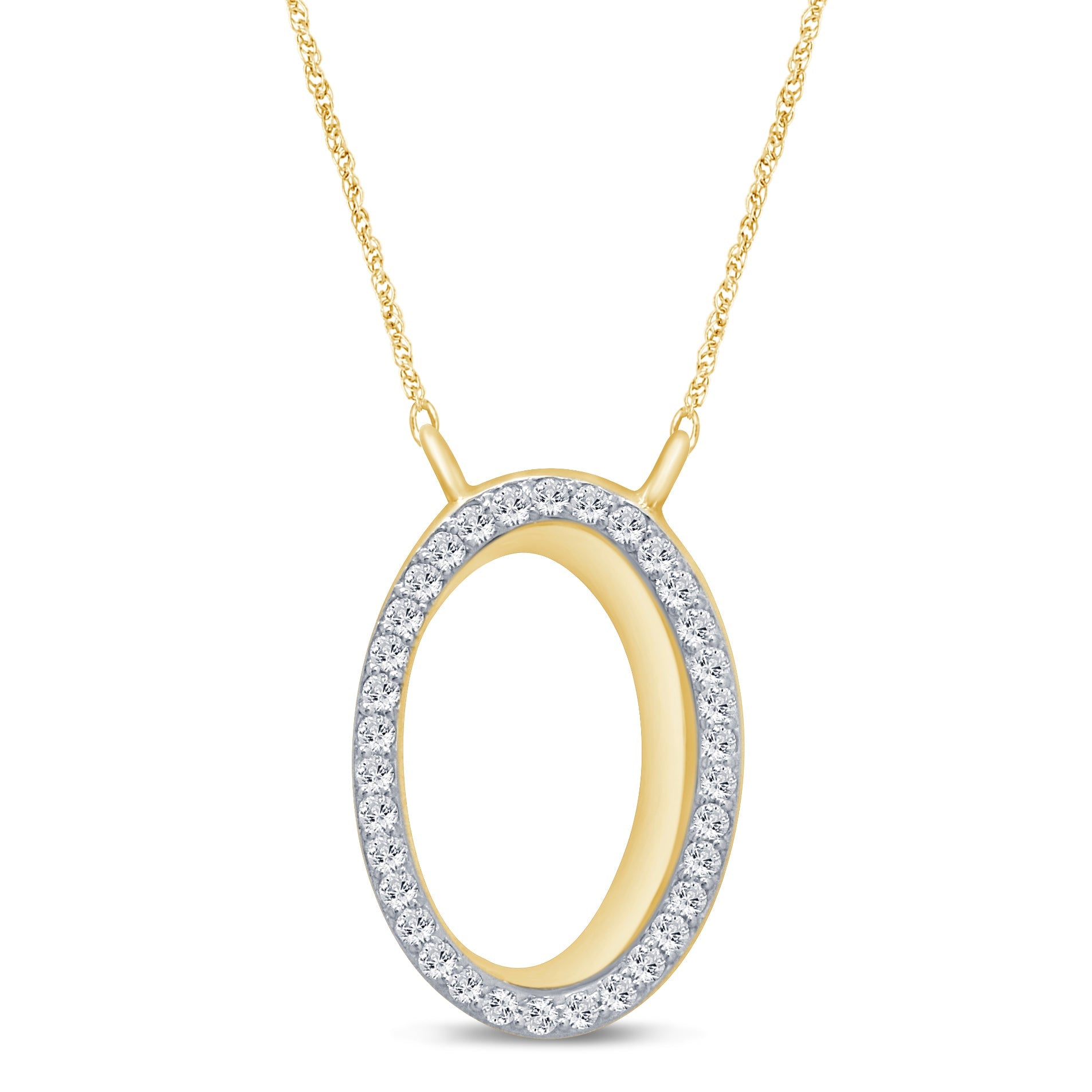 9ct Yellow Gold 0.15ct Diamond Necklet