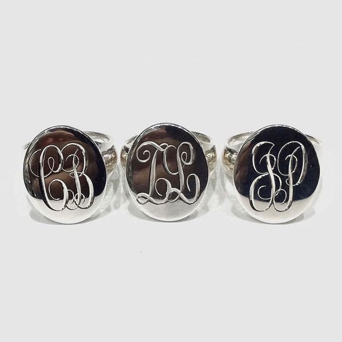 Sterling Silver Flat Top Signet Ring