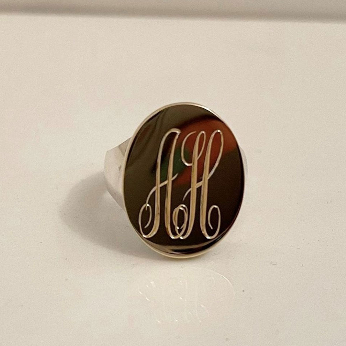 9ct Rose Gold Flat Top Signet Ring