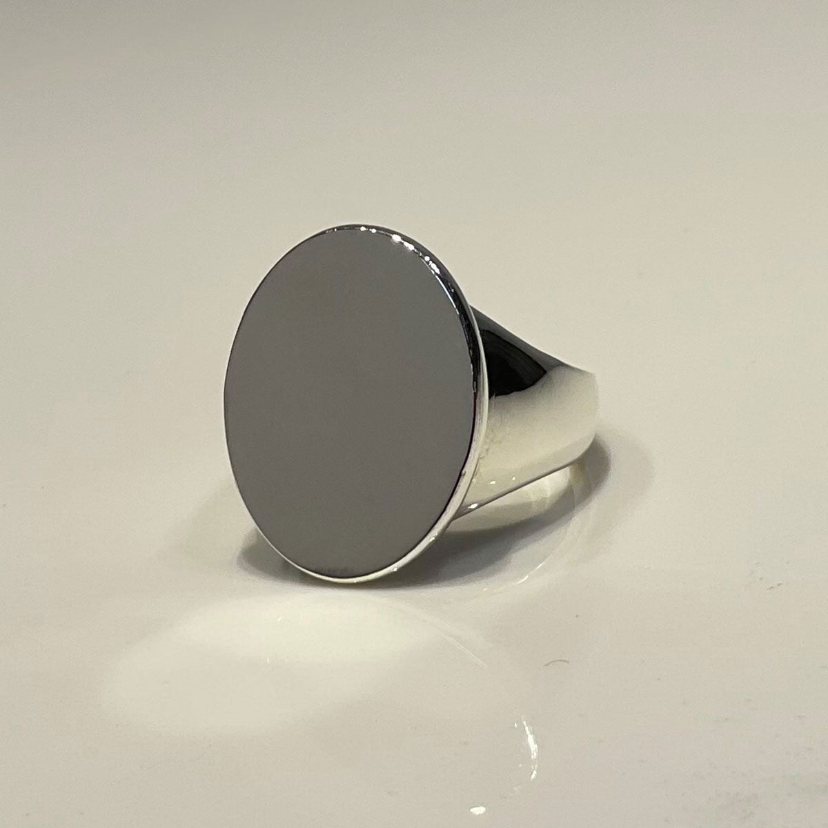 Sterling Silver Flat Top Signet Ring