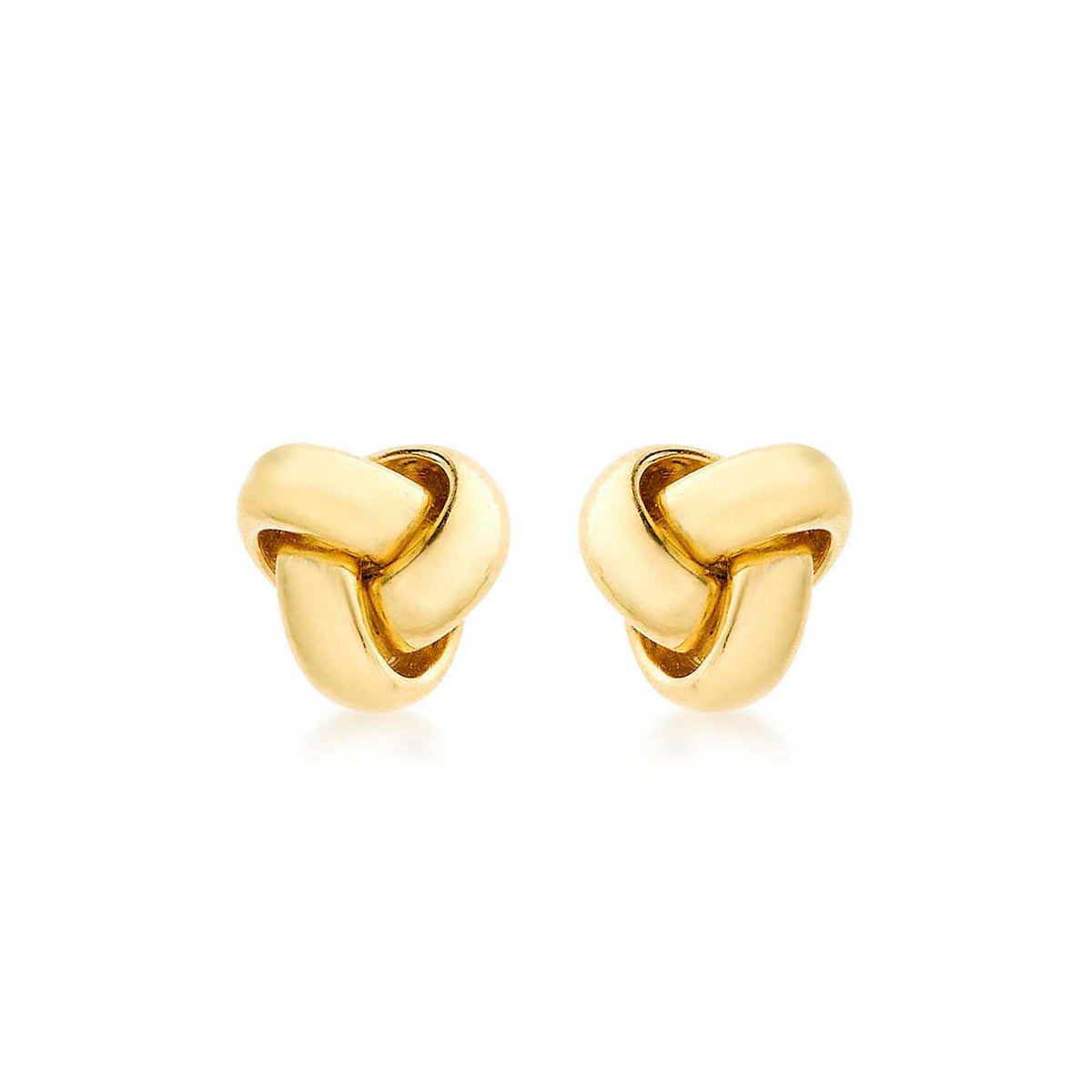 9ct Yellow Gold 8mm Knot Stud Earrings