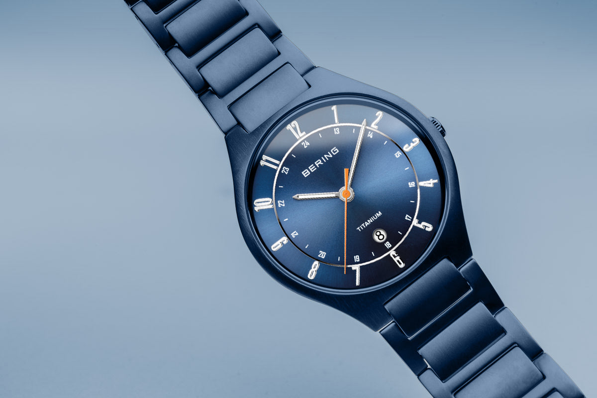 Bering Titanium Mat Blue Watch