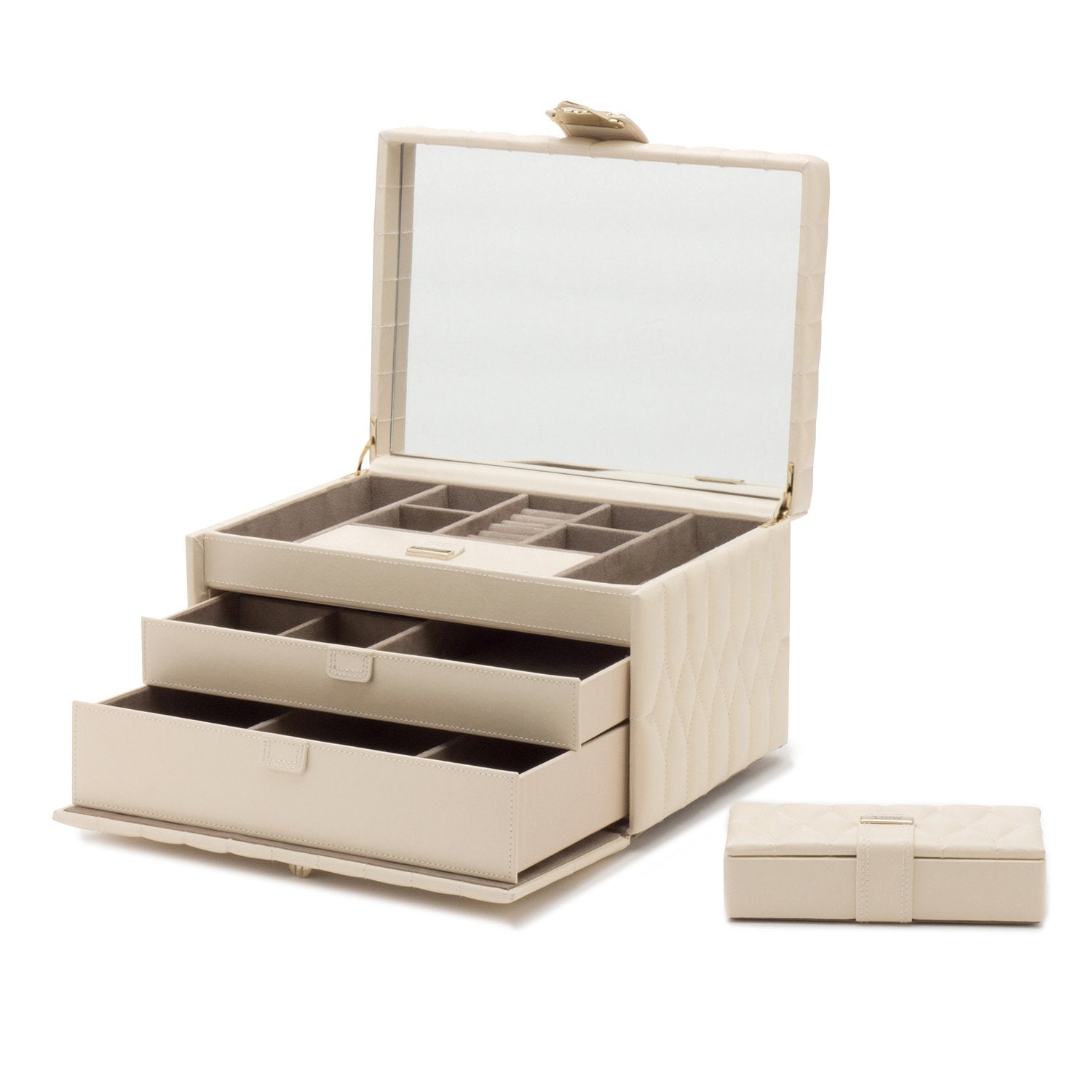 Wolf Caroline Medium Jewellery Case Ivory