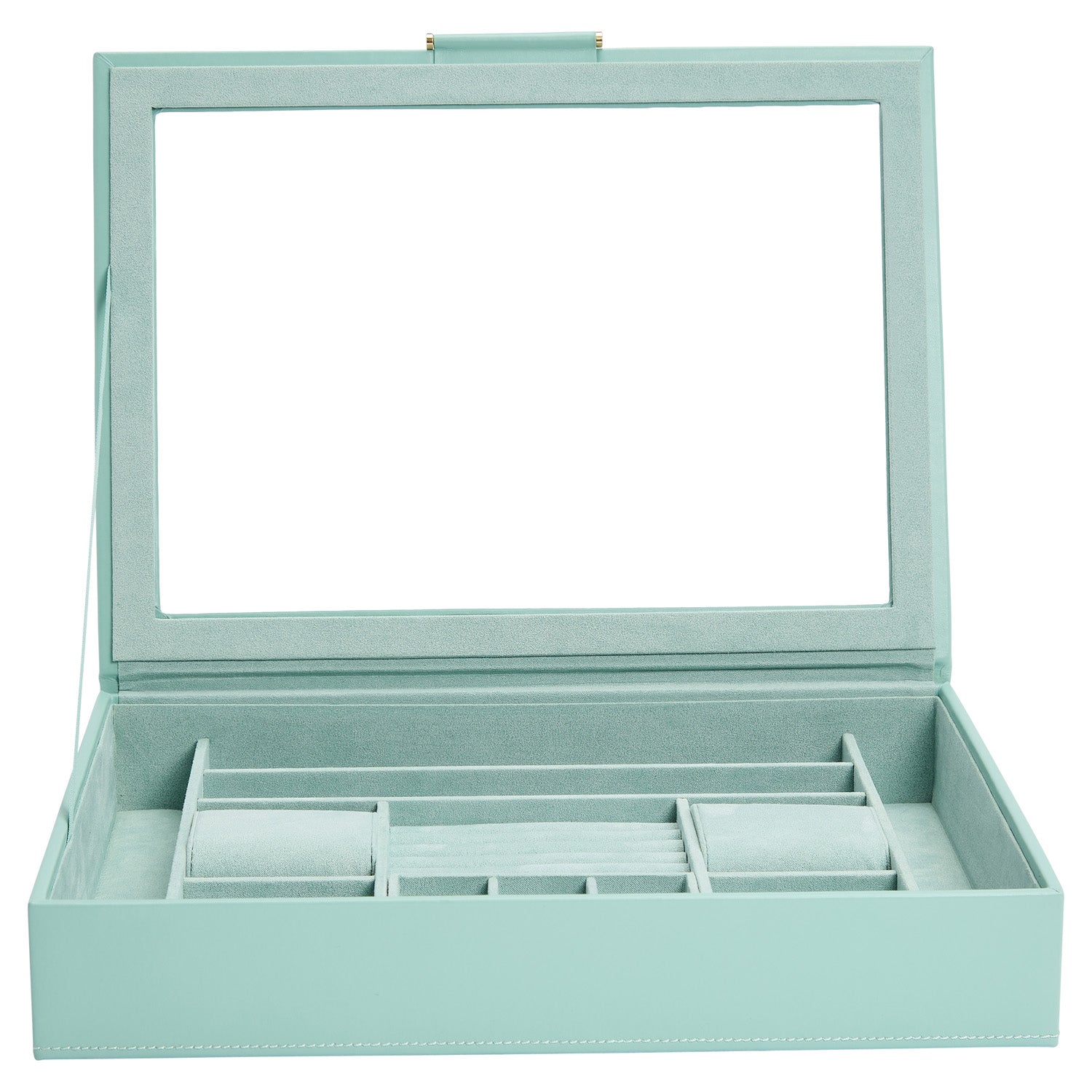 Wolf Sophia Jewellery Box with Window Jade