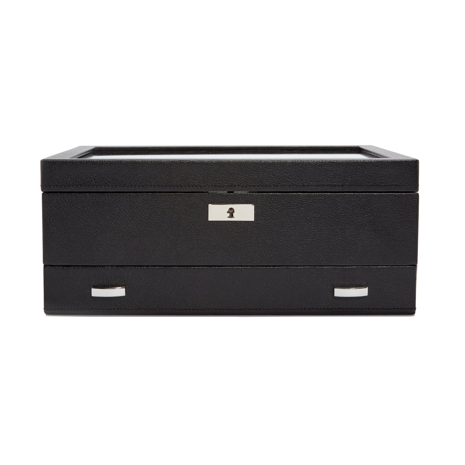 Wolf Viceroy 10 Pc Watch Box W/ Drawer Black