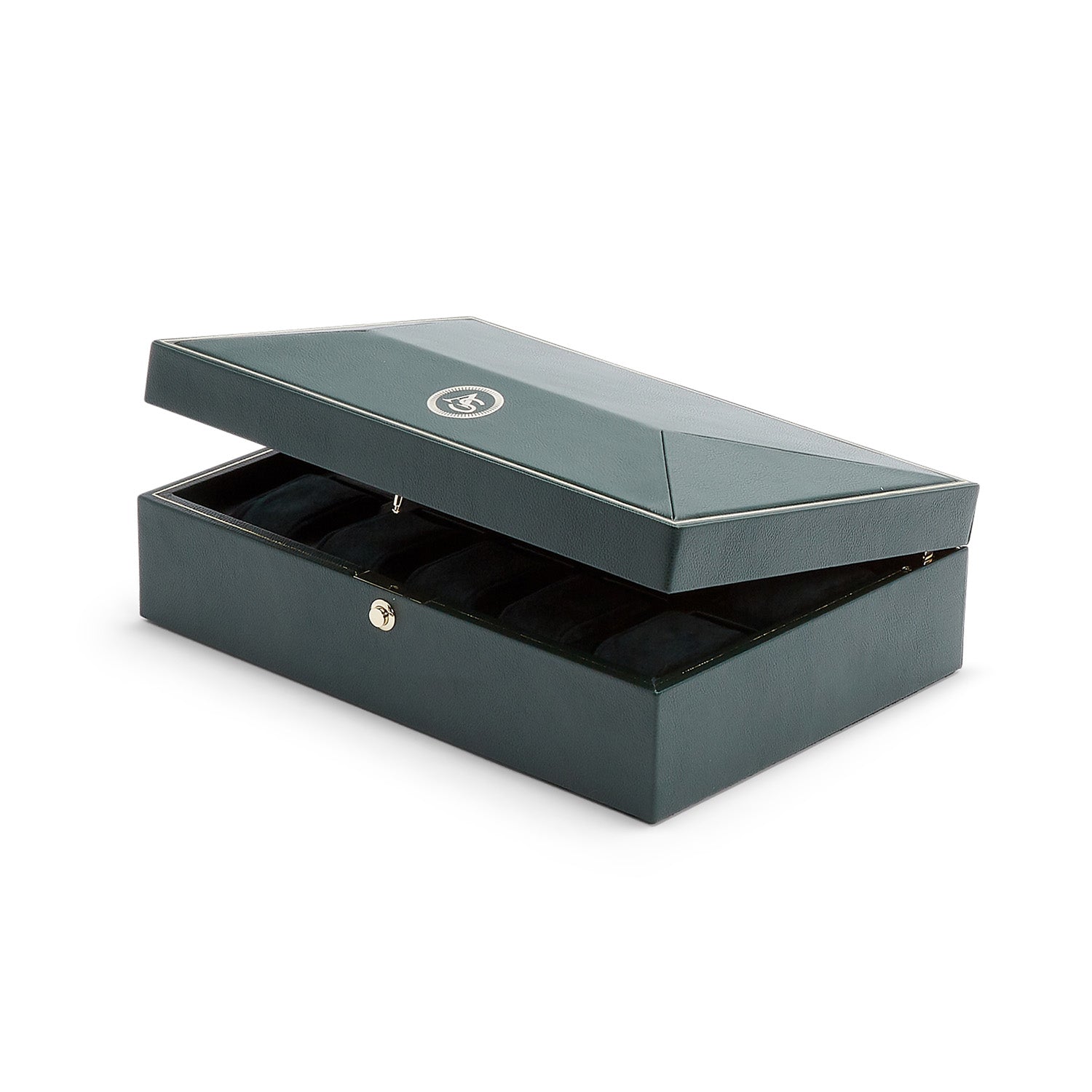 Wolf Analog Shift 10 Piece Watch Box Green