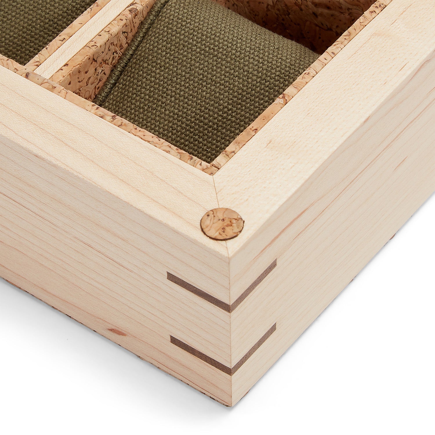 Wolf Analog Shift 5 Piece Watch Box Wood