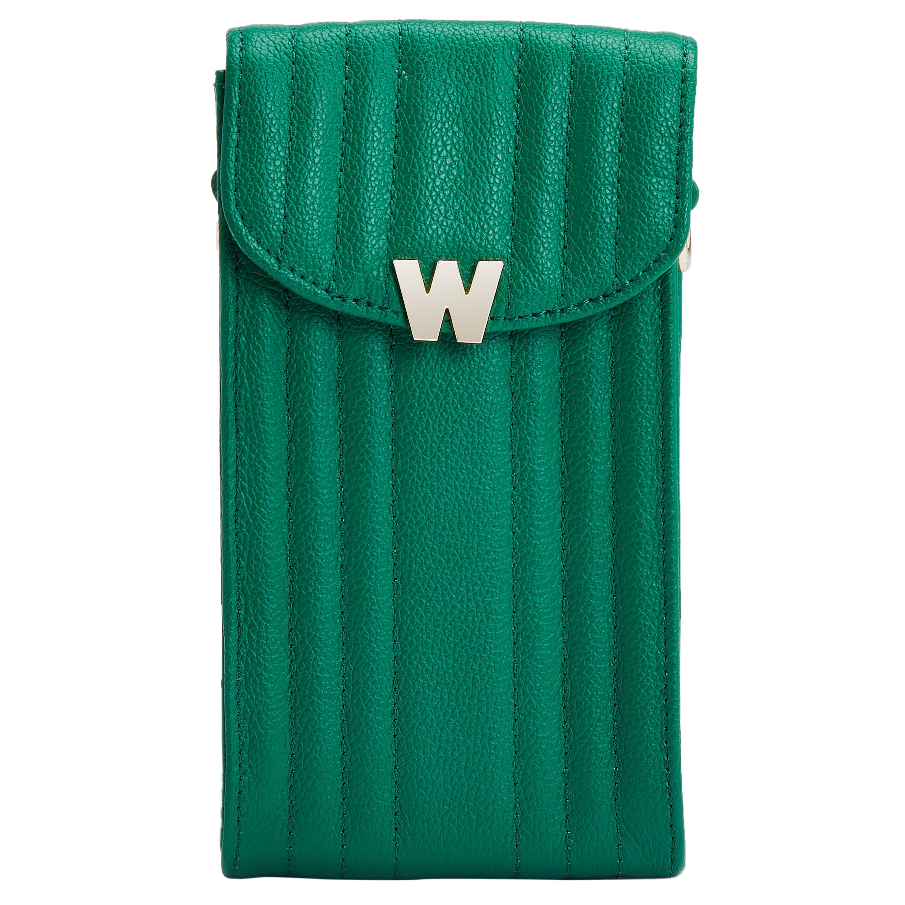 Wolf Mimi Phone Case with Wristlet & Lanyard Green