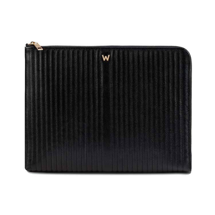 Wolf Mimi Laptop Sleeve Zip + Handle Black