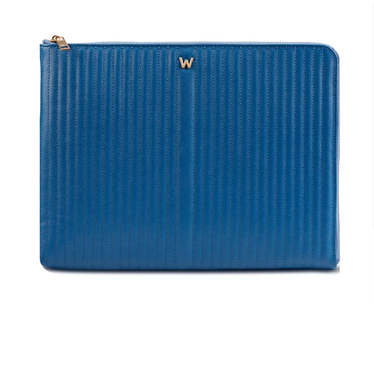 Wolf Mimi Laptop Sleeve Zip + Handle Marine