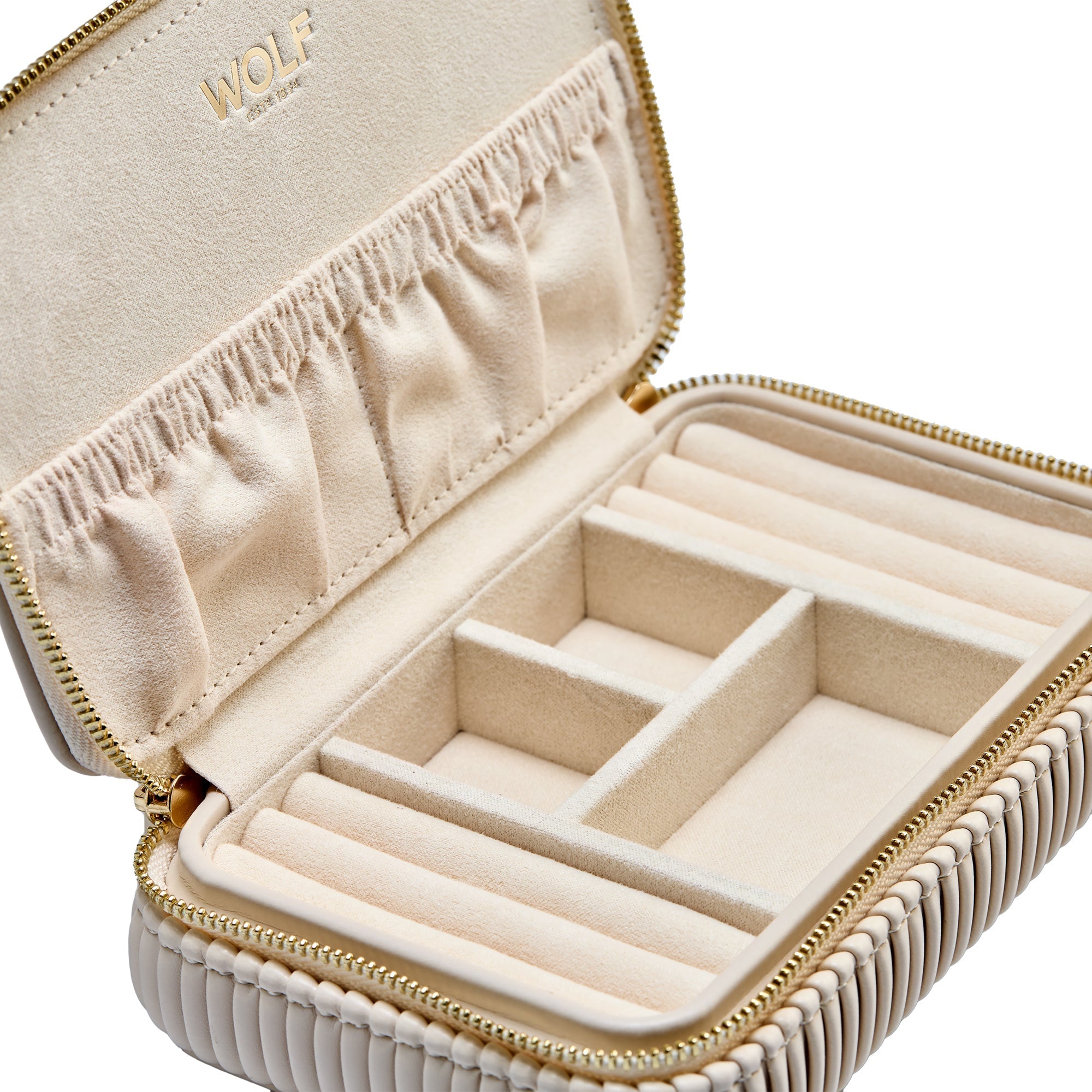 Wolf Bella Travel Zip Case Bone