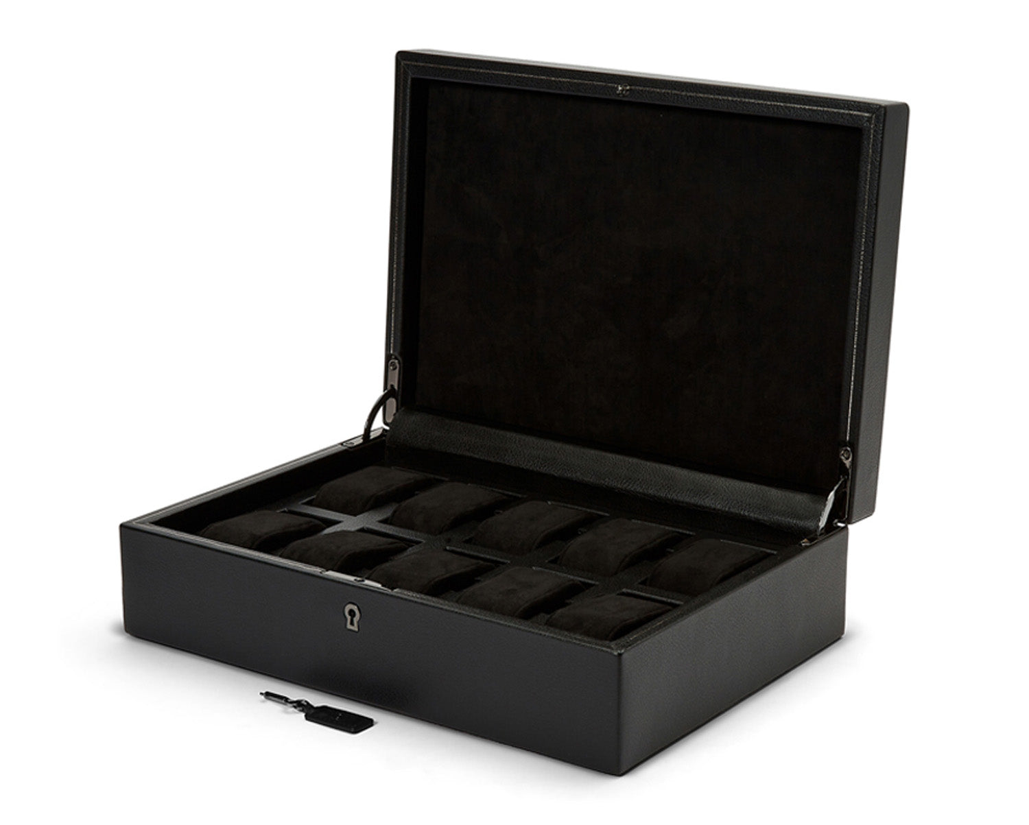 Wolf British Racing 10 Piece Watch Box Black