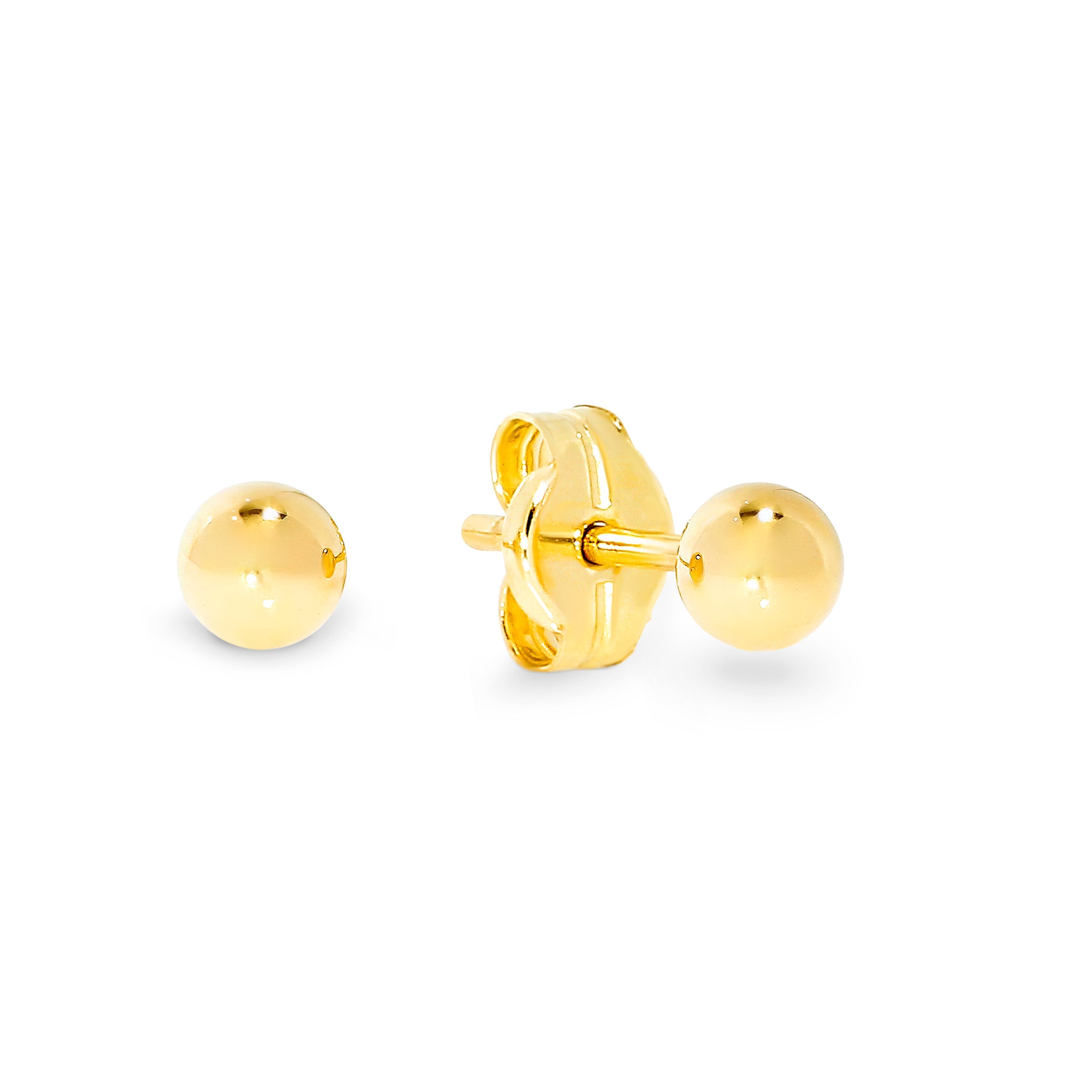 9ct gold 3mm ball studs