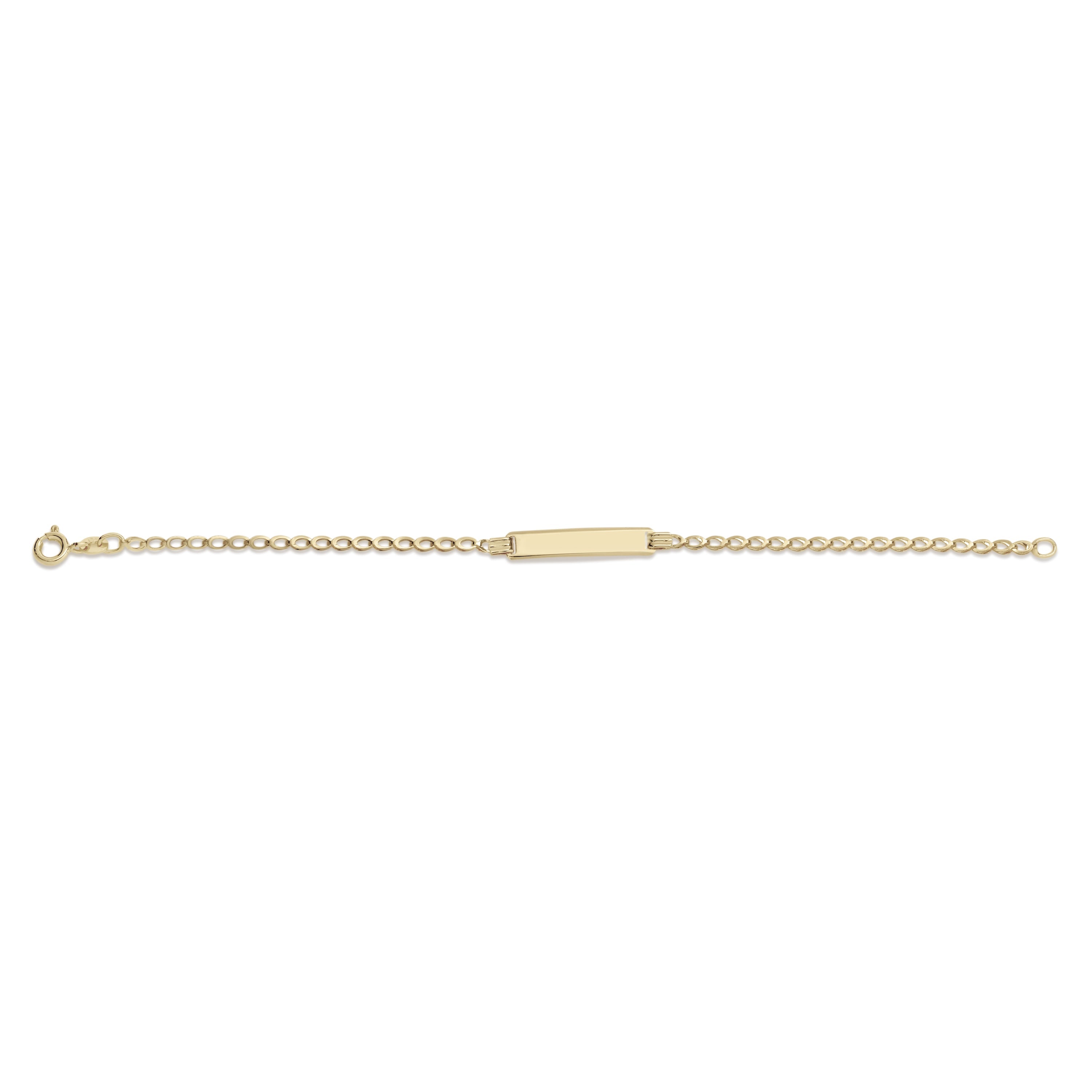 9ct oval link ID bracelet