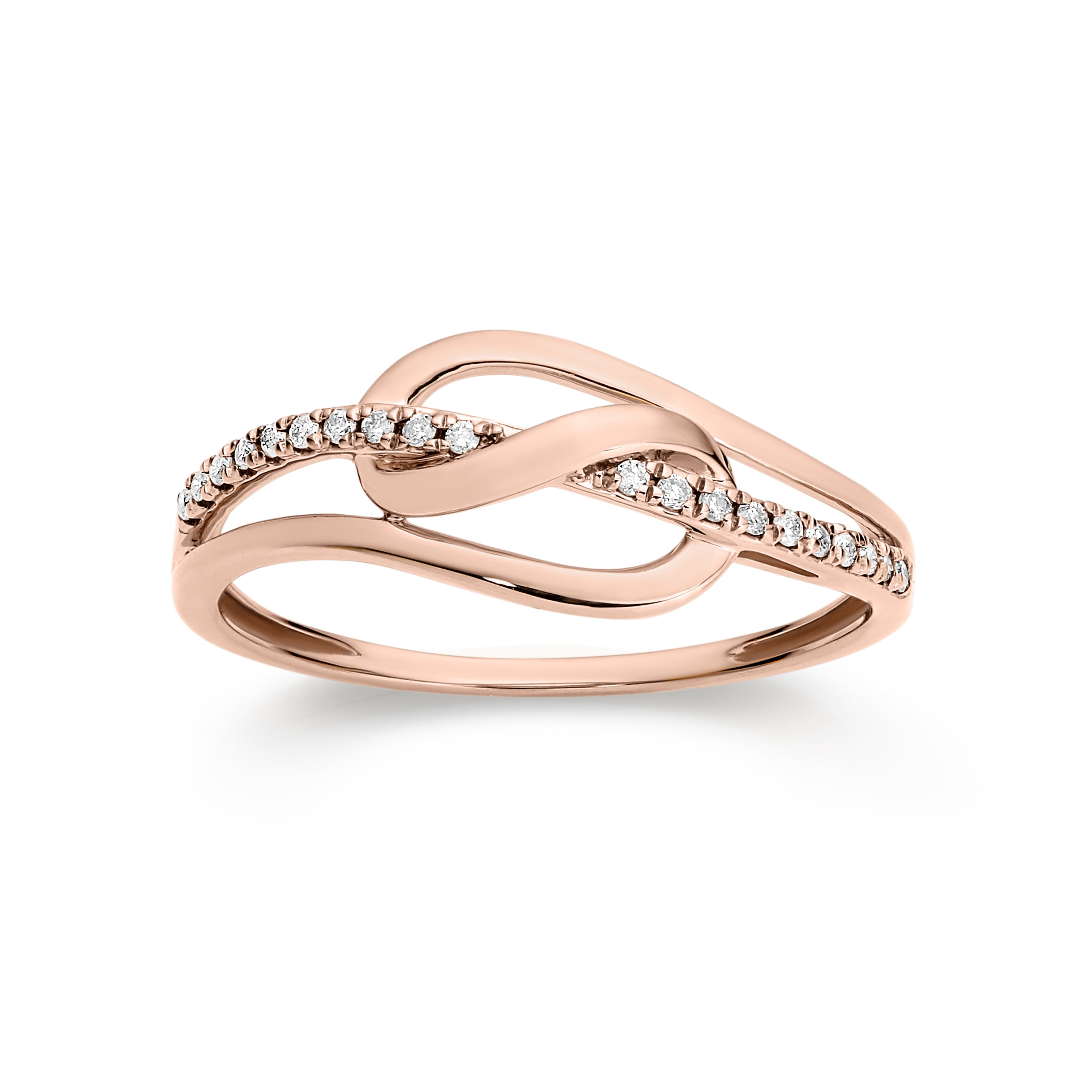 9ct rose gold diamond ring